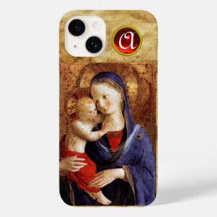 VIRGIN WITH CHILD Red Ruby Monogram Case-Mate iPhone 14 Case