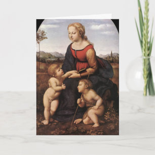 Virgin with Jesus and St. John by Raphael Holiday Card