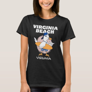 VIRGINA BEACH Surfing Vintage Seagull Retro T-Shirt