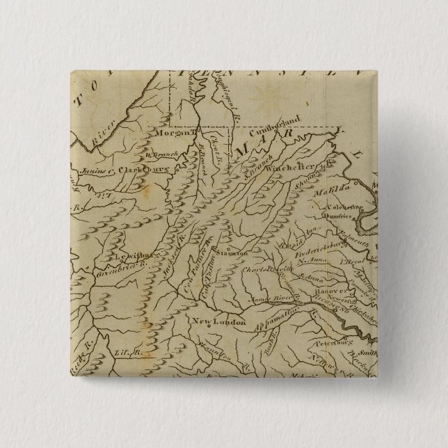 Virginia 12 2 inch square button (Front)