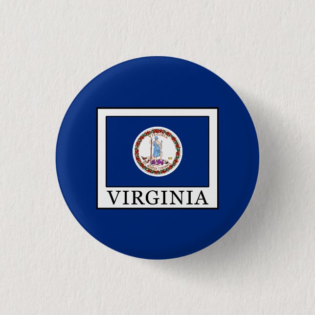 Virginia 1 Inch Round Button (Front)