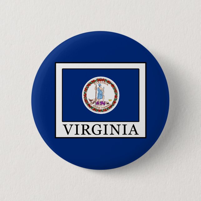 Virginia 2 Inch Round Button (Front)