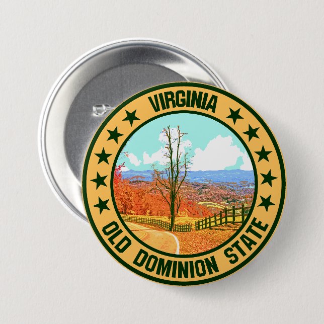 Virginia                                           3 inch round button (Front & Back)