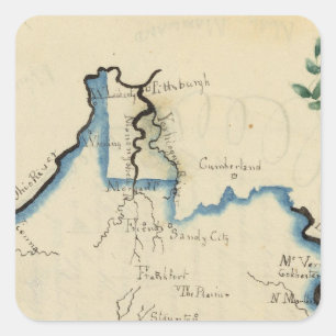 Virginia 5 square sticker