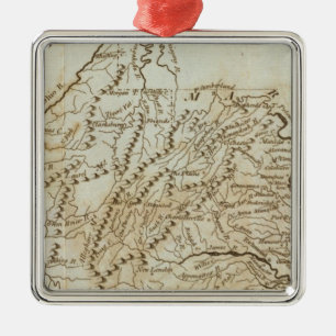 Virginia 9 metal ornament