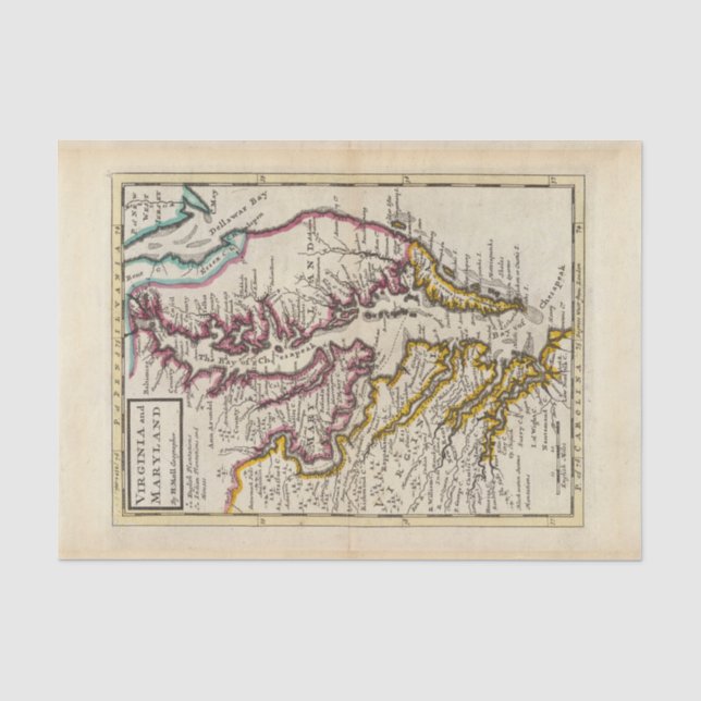 Virginia and Maryland Tissue Paper (Front)