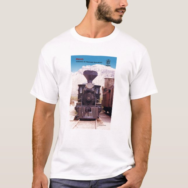 Virginia and Truckee Railroad engine Reno t-shirt (Front)