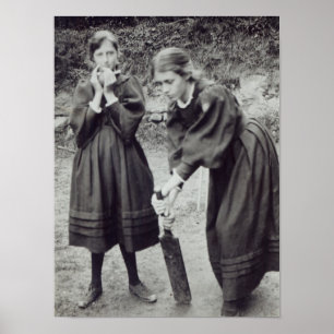 Virginia and Vanessa Stephen, in St. Ives, 1894 Poster