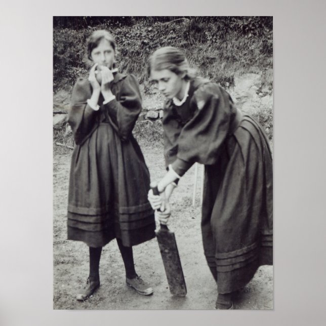 Virginia and Vanessa Stephen, in St. Ives, 1894 Poster (Front)