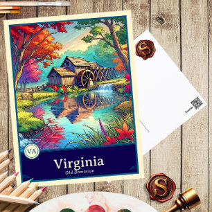Virginia   Anime Style Cel Shaded Postcard