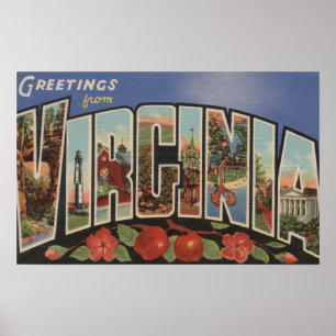Virginia (Apples/Blossoms) - Large Letter Scenes Poster