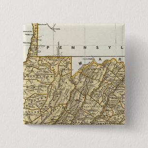 Virginia Atlas Map 2 Inch Square Button