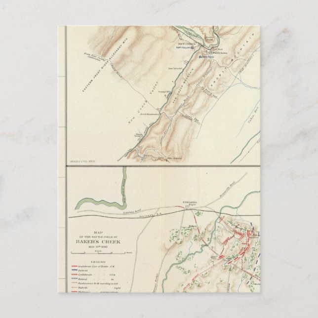 Virginia, Averell routes Postcard (Front)