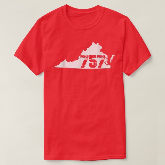 Virginia Beach 757 Code régional T-Shirt (Design devant)