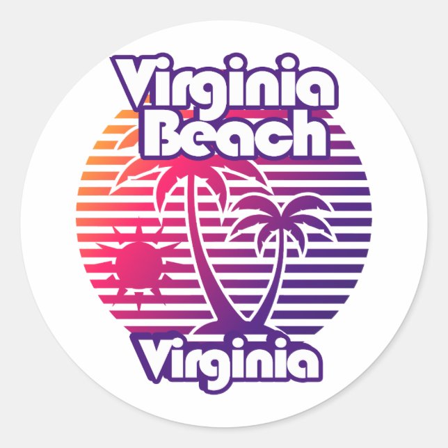 Virginia Beach Classic Round Sticker (Front)