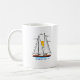Virginia Beach Coastal Nautical Sailing Sailor Coffee Mug