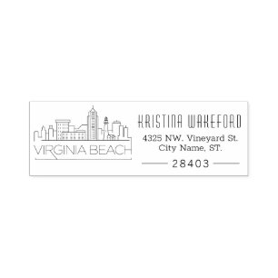 Virginia Beach   Custom Address Self-inking Stamp