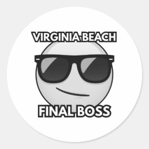 Virginia Beach Final Boss Cool Emoji Sticker