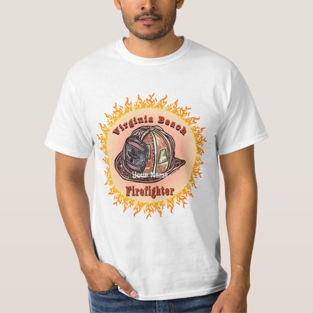 Virginia Beach Firefighters  T-Shirt (Front)