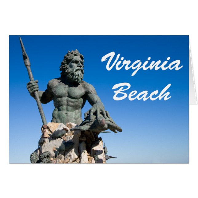 Virginia Beach Poseidon Statue w White Text (Front Horizontal)