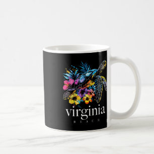Virginia Beach Sea Turtle Scuba Diving Surfer Souv Coffee Mug