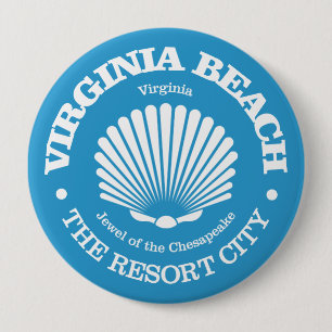 Virginia Beach (seashell) 4 Inch Round Button
