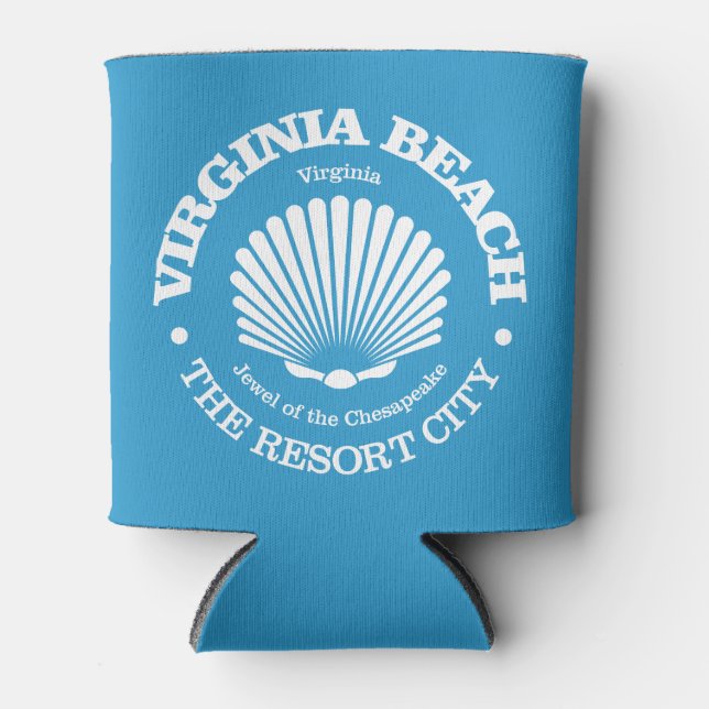 Virginia Beach (seashell) Can Cooler (Front)