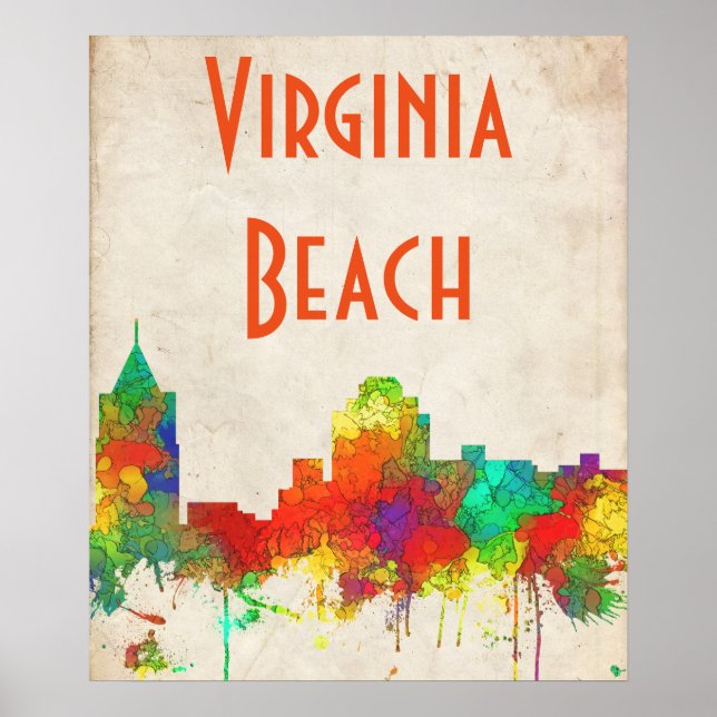 VIRGINIA BEACH SKYLINE POSTER (Front)
