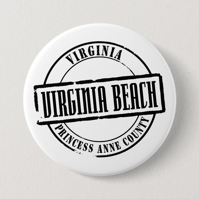 Virginia Beach Title 3 Inch Round Button (Front)
