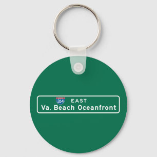 Virginia Beach, VA Road Sign Keychain