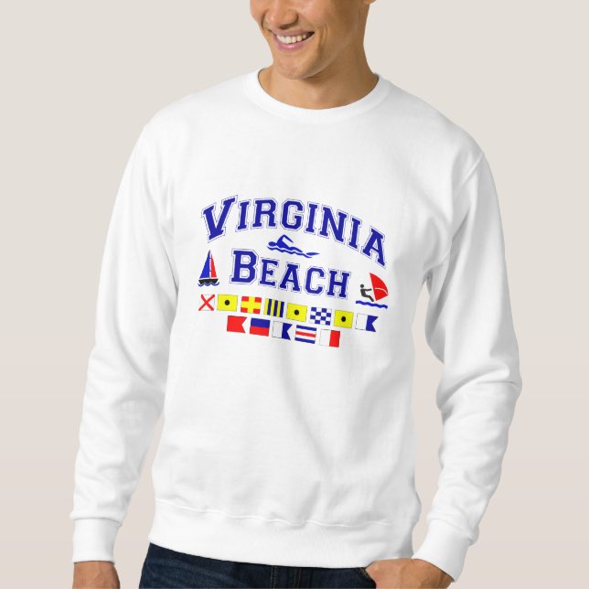 Virginia Beach VA Signal Flags Sweatshirt (Front)