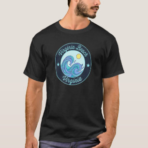 Virginia Beach Va Virginia Souvenir Nautical Surfe T-Shirt