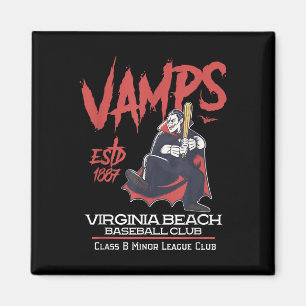 Virginia Beach Vamps Minor League Retro Baseball T Magnet