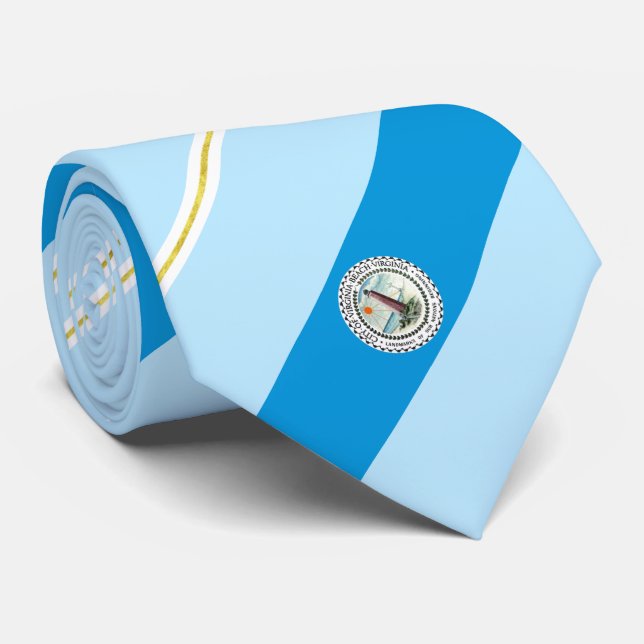 Virginia Beach (Virginia) city flag Neck Tie (Rolled)
