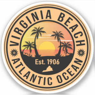 Virginia Beach Virginia Retro Sunset Souvenirs 60s