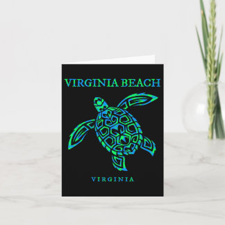 Virginia Beach Virginia Sea Turtle Vacation Souven Card