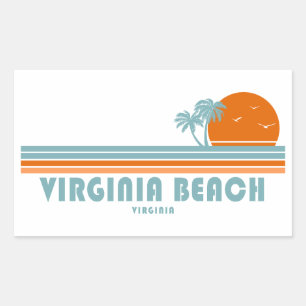 Virginia Beach Virginia Sun Palm Trees Sticker