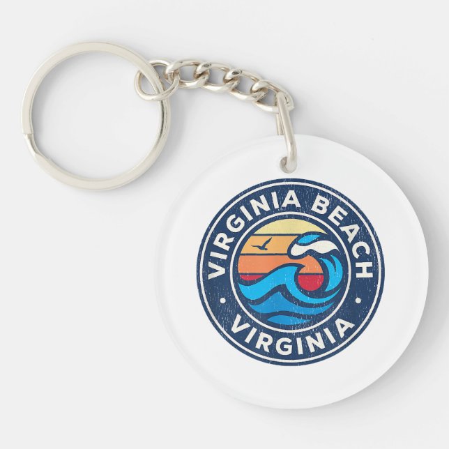 Virginia Beach Virginia VA Vagues marines Vintages (Devant)