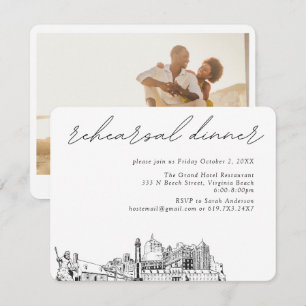 Virginia Beach Wedding Elegant Rehearsal Dinner Enclosure Card