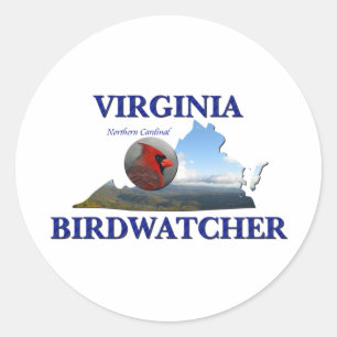 Virginia Birdwatcher Classic Round Sticker