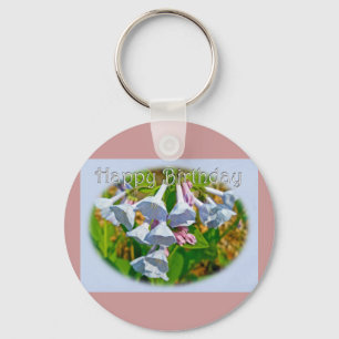 Virginia Bluebells Happy Birthday Coordinated Item Keychain