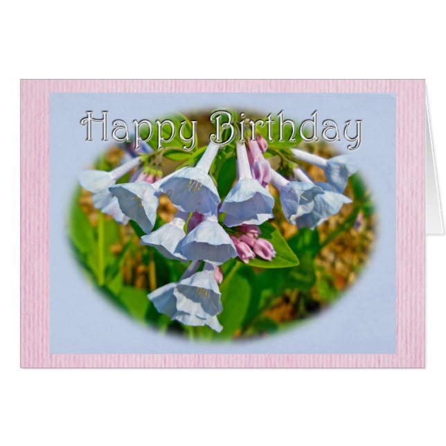 Virginia Bluebells Joyeux Anniversaire Coordonné (Devant horizontal)