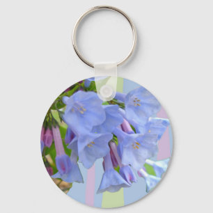 Virginia Bluebells Wildflower Keychain
