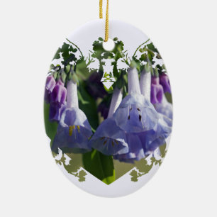 Virginia Bluebells Wildflowers Ceramic Ornament