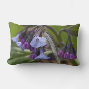 Virginia Bluebells Wildflowers Lumbar Pillow
