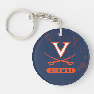 Virginia Cavaliers Alumni Distressed Keychain