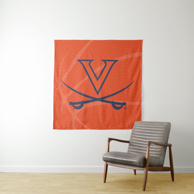 Virginia Cavaliers Basketball Tapestry (In Situ)