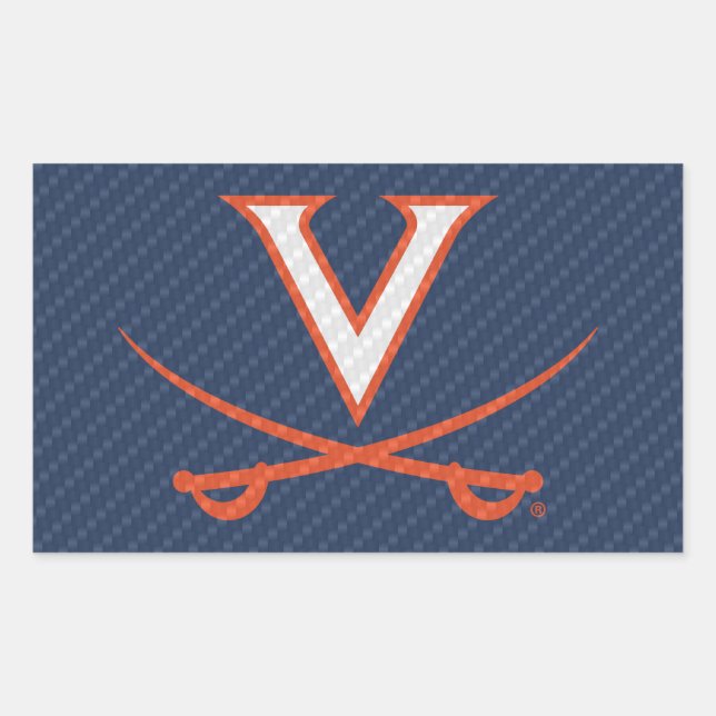 Virginia Cavaliers Carbon Fibre Sticker (Front)