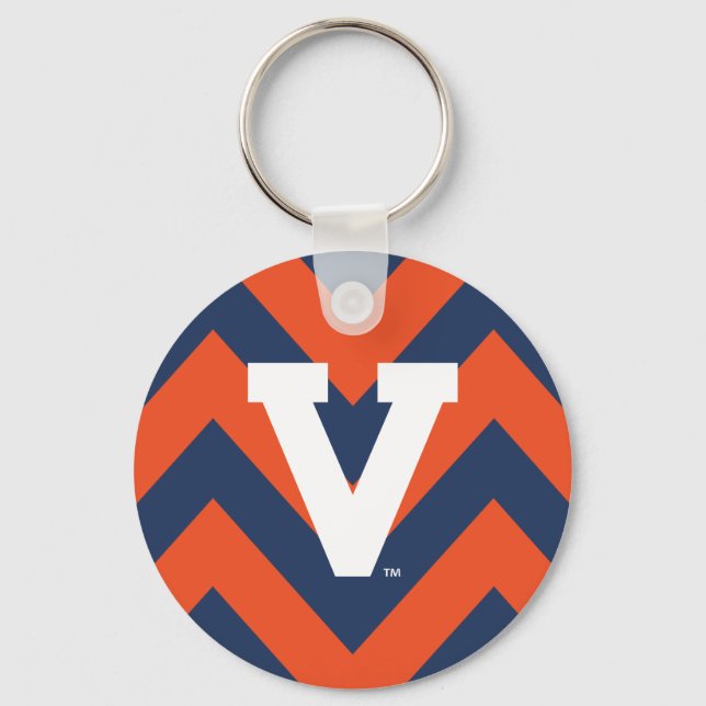 Virginia Cavaliers Chevron Keychain (Front)