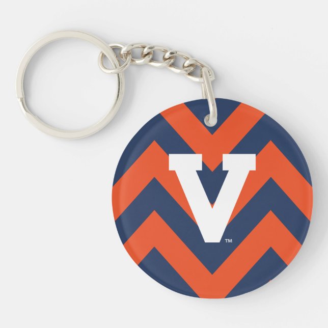 Virginia Cavaliers Chevron Keychain (Front)